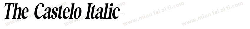 The Castelo Italic字体转换